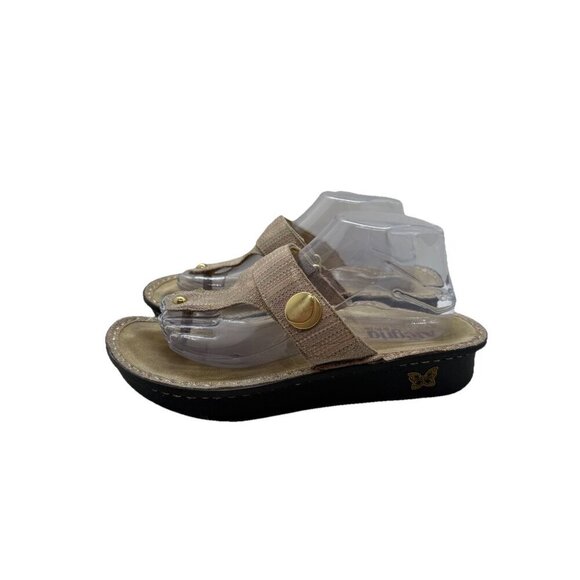 Alegria CAR-817 Carina Naturally Leather Thong Sandals EU 41 US 10.5-11 Platform - Picture 3 of 9